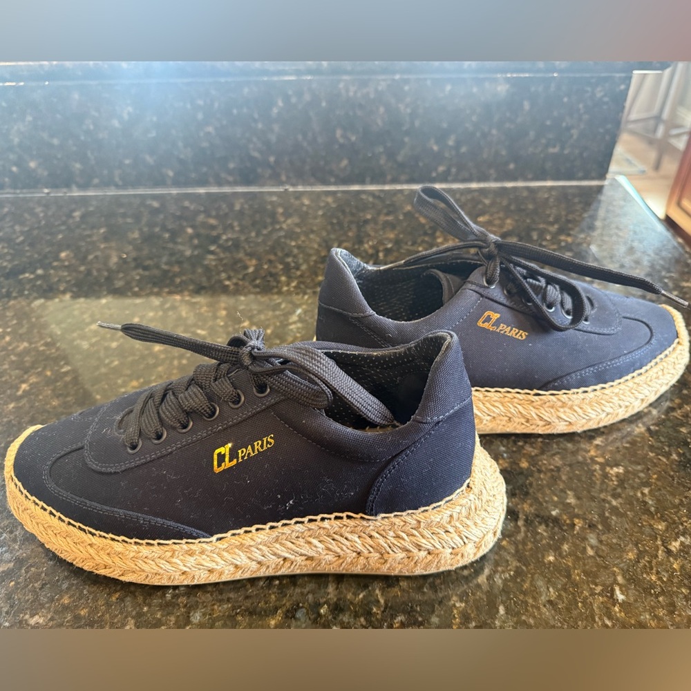 Authentic Christian Louboutin Navy/Blue Espadrilles Size 8